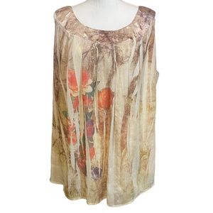 Lane Bryant Floral Sleeveless Tank.  Size 28